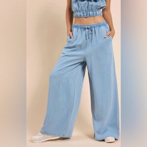 Sadie & Sage Blue Drawstring Denim